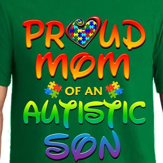 Autism Awareness Wear Proud Mom Of Son Pajama Set