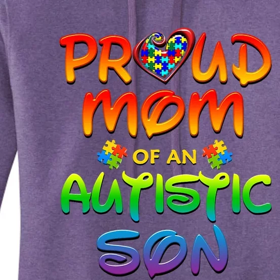 Autism Awareness Wear Proud Mom Of Son Women's Pullover Hoodie