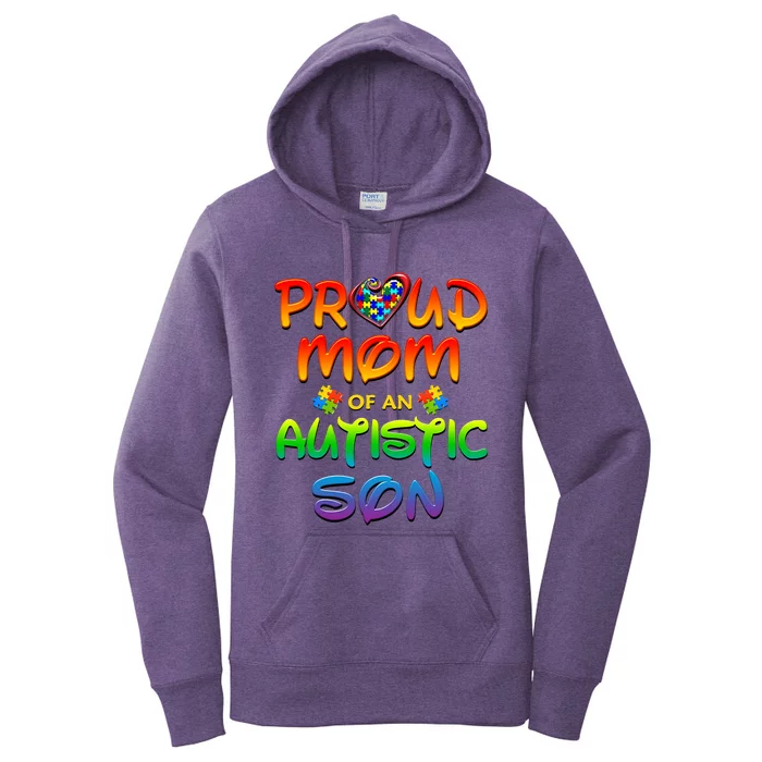 Autism Awareness Wear Proud Mom Of Son Women's Pullover Hoodie