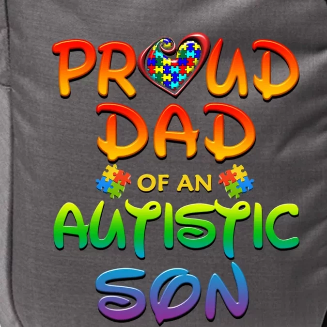 Autism Awareness Wear Proud Dad Of Son Gift Impact Tech Backpack