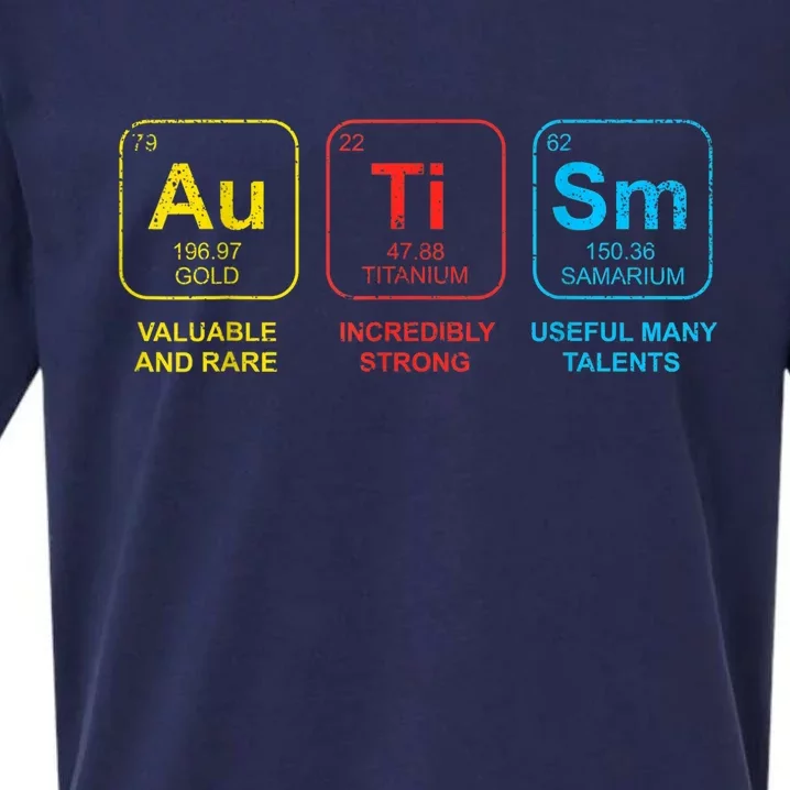 Autism Awareness Women Men Elements Periodic Table ASD Sueded Cloud Jersey T-Shirt