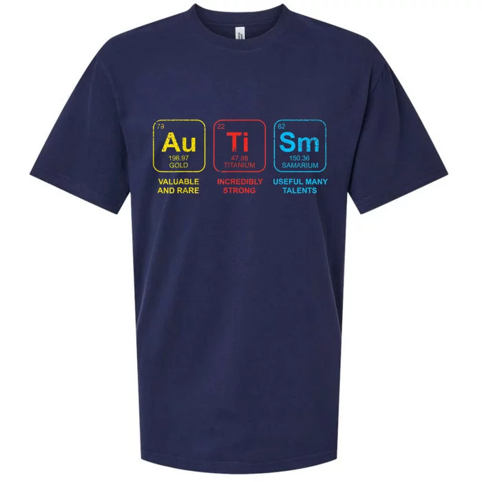 Autism Awareness Women Men Elements Periodic Table ASD Sueded Cloud Jersey T-Shirt