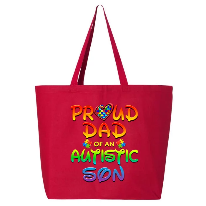 Autism Awareness Wear Proud Dad Of Son Gift 25L Jumbo Tote