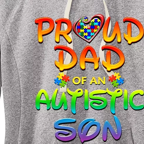 Autism Awareness Wear Proud Dad Of Son Gift Women's Fleece Hoodie