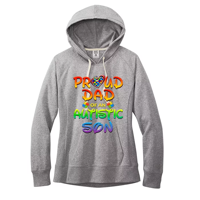 Autism Awareness Wear Proud Dad Of Son Gift Women's Fleece Hoodie