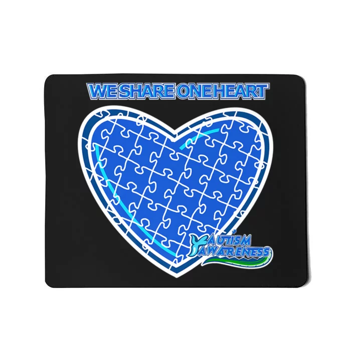 Autism Awareness We Share One Heart Mousepad