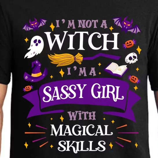 AinT A Witch Sassy With Magical Skills Halloween Teen Gift Pajama Set