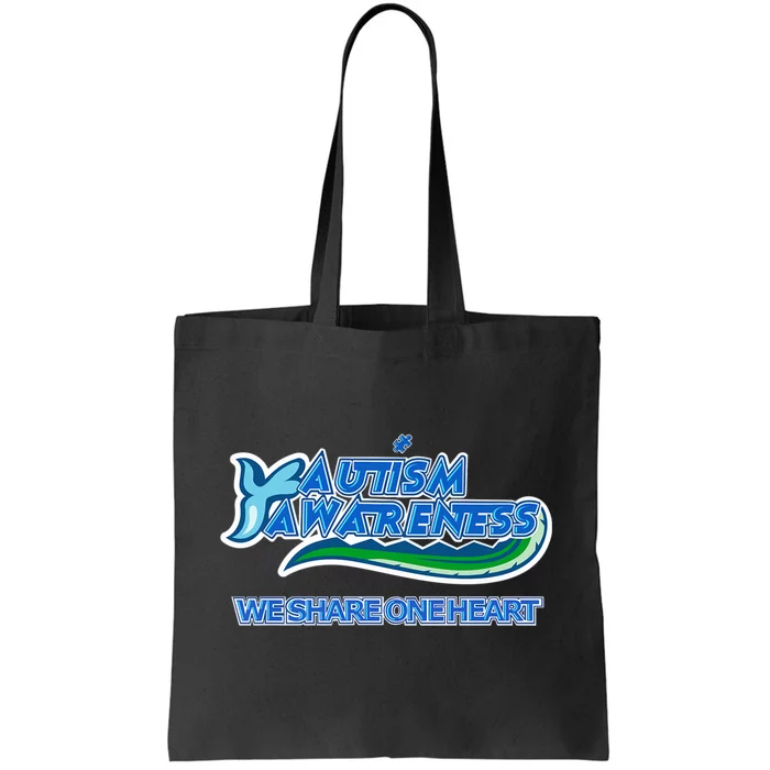 Autism Awareness We Share One Heart Tote Bag