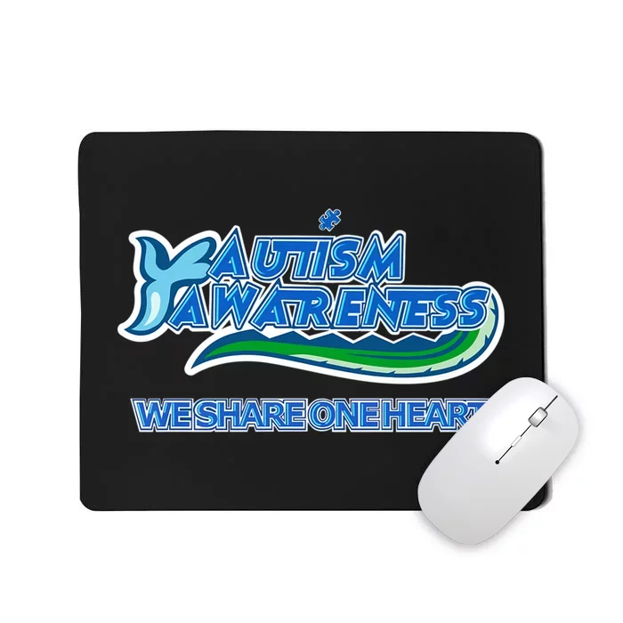 Autism Awareness We Share One Heart Mousepad