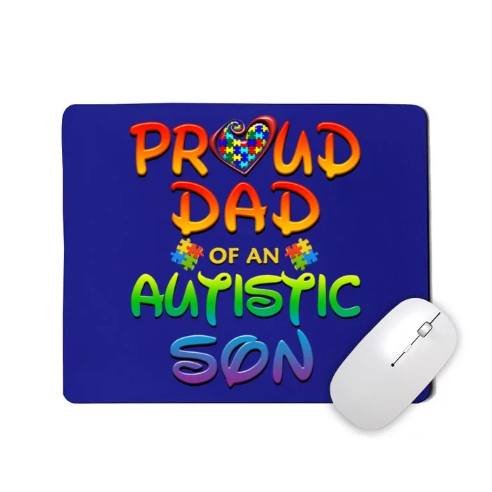 Autism Awareness Wear Proud Dad Of Son Gift Mousepad