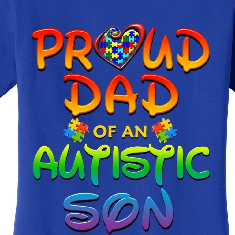 Autism Awareness Wear Proud Dad Of Son Gift Women's T-Shirt