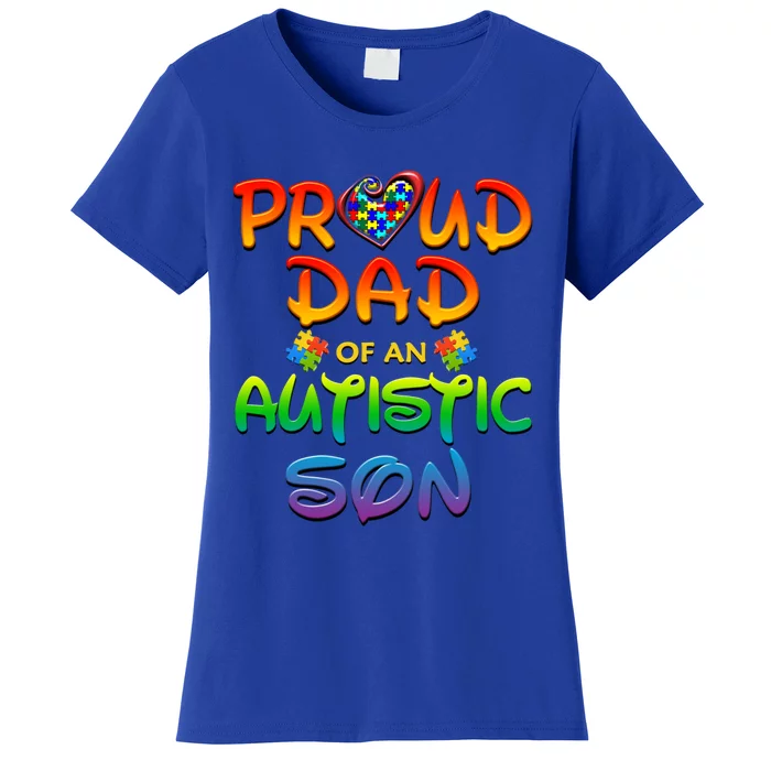 Autism Awareness Wear Proud Dad Of Son Gift Women's T-Shirt