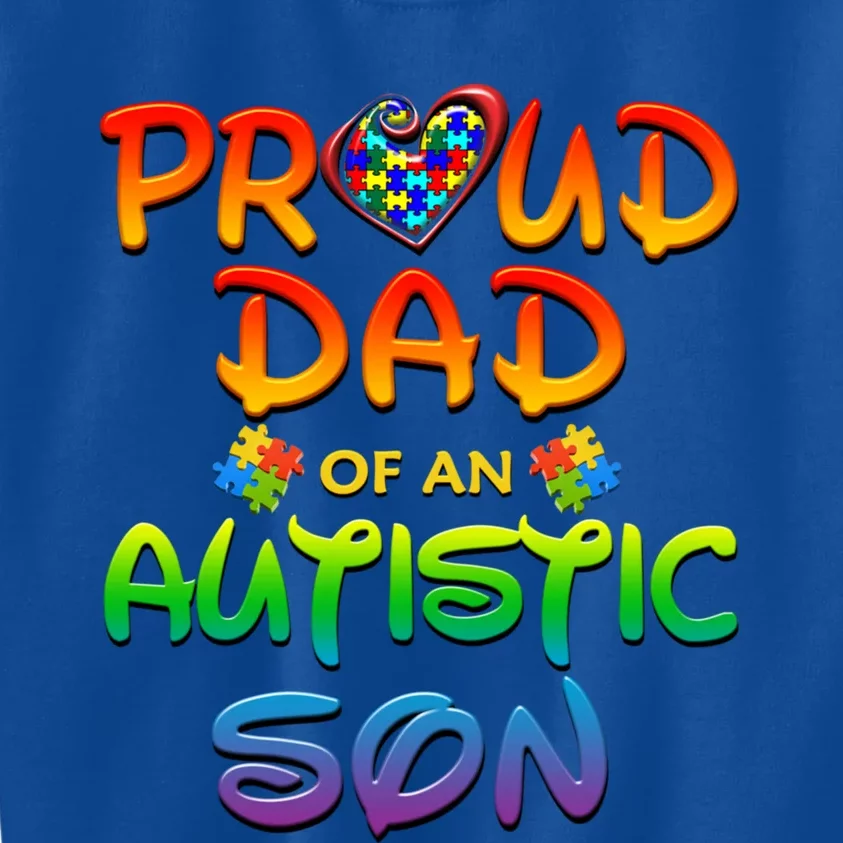 Autism Awareness Wear Proud Dad Of Son Gift Kids Sweatshirt