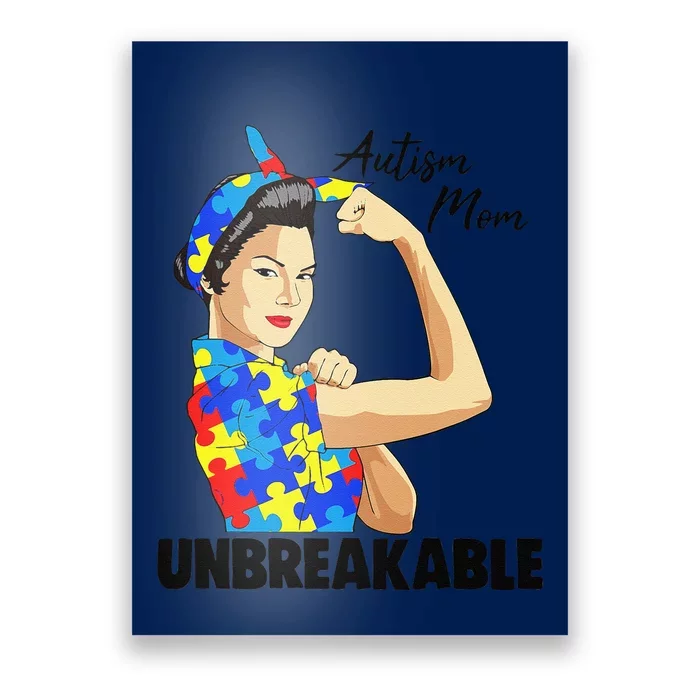 Autism Awarenesss Women Autism Mom Gift Poster