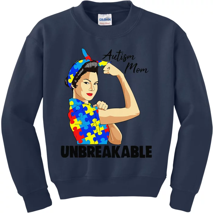 Autism Awarenesss Women Autism Mom Gift Kids Sweatshirt