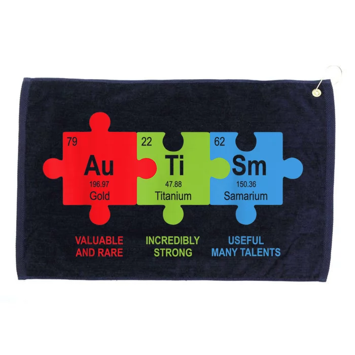 Autism Awareness Wo  kid Elements Periodic Table ASD Grommeted Golf Towel