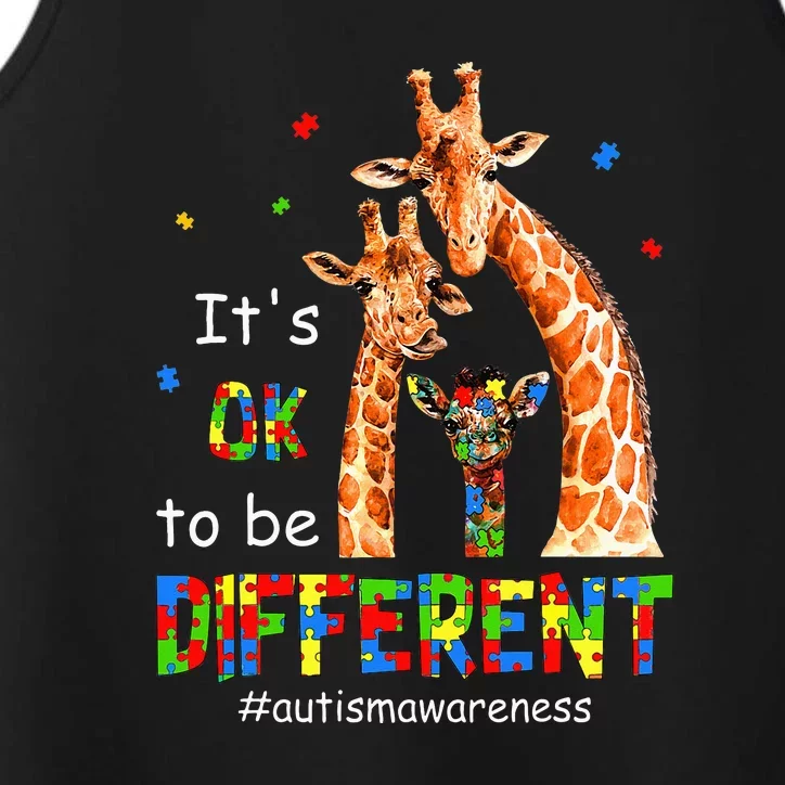 Autism Awareness Women Teacher Its Ok To Be Different Performance Tank