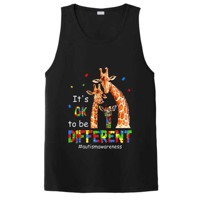 Autism Awareness Women Teacher Its Ok To Be Different Performance Tank