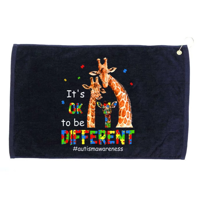 Autism Awareness Women Teacher Its Ok To Be Different Grommeted Golf Towel