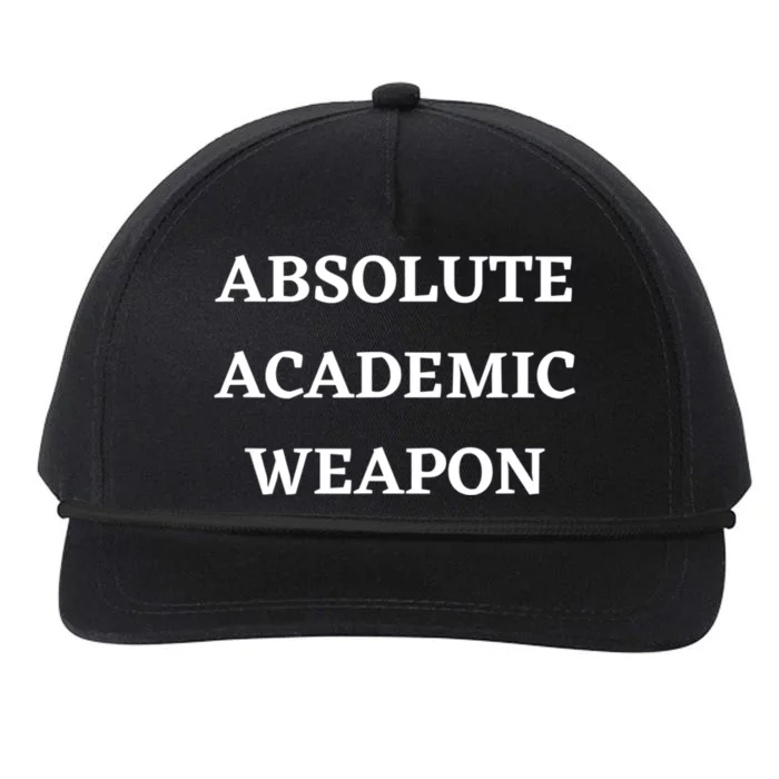 Absolute Academic Weapon Funny Trend Snapback Five-Panel Rope Hat