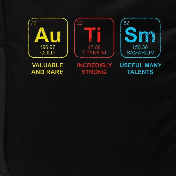 Autism Awareness Women Men Elements Periodic Table ASD Impact Tech Backpack