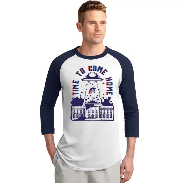 Alien Abduction White House Baseball Sleeve Shirt