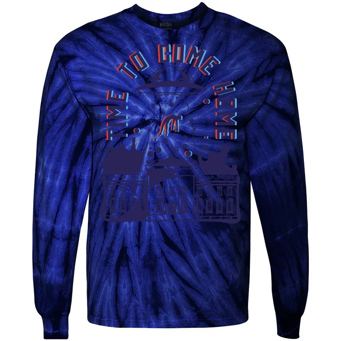 Alien Abduction White House Tie-Dye Long Sleeve Shirt