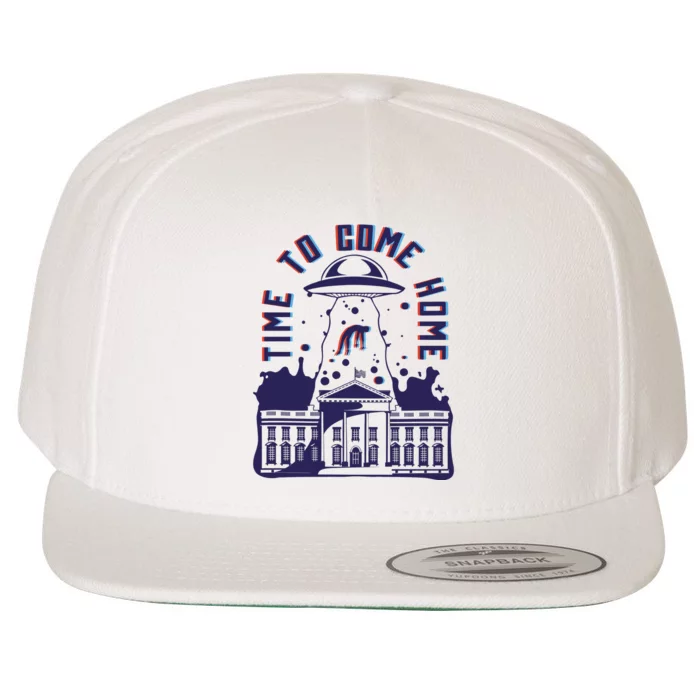 Alien Abduction White House Wool Snapback Cap