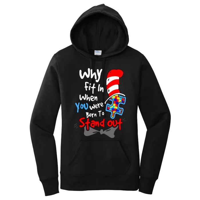 Autism Awareness Why Fit In Doctor Teacher Women's Pullover Hoodie