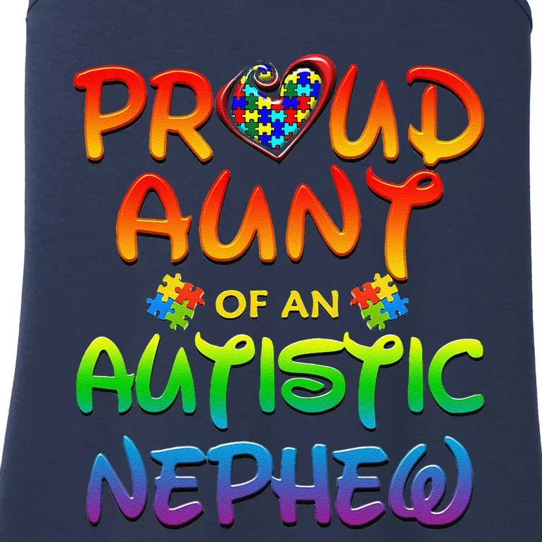 Autism Awareness Wear Proud Aunt Of Nephew Women Ladies Essential Tank