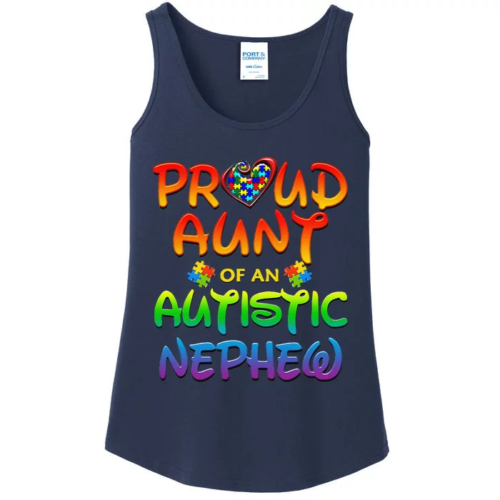 Autism Awareness Wear Proud Aunt Of Nephew Women Ladies Essential Tank