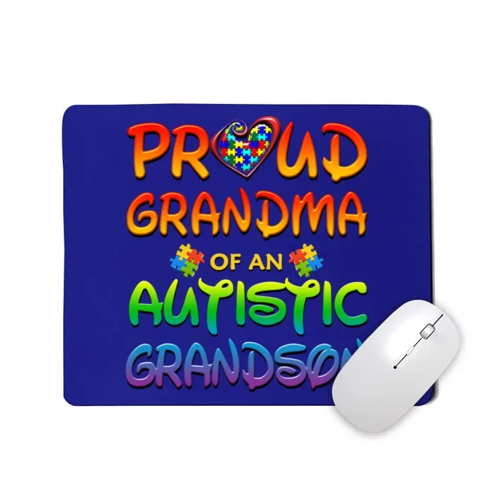 Autism Awareness Wear Proud Grandma Of Grandson Cool Gift Mousepad