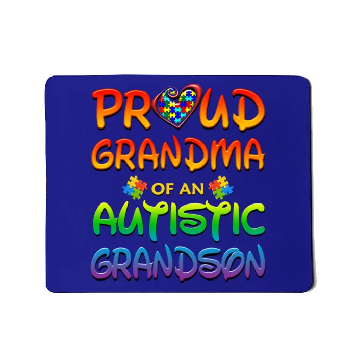 Autism Awareness Wear Proud Grandma Of Grandson Cool Gift Mousepad