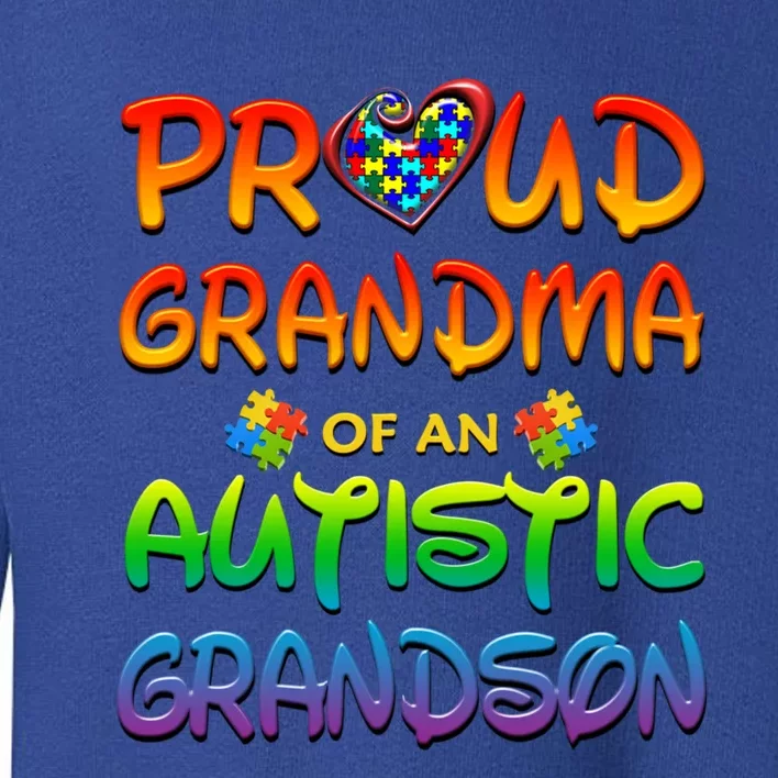 Autism Awareness Wear Proud Grandma Of Grandson Cool Gift Toddler Sweatshirt