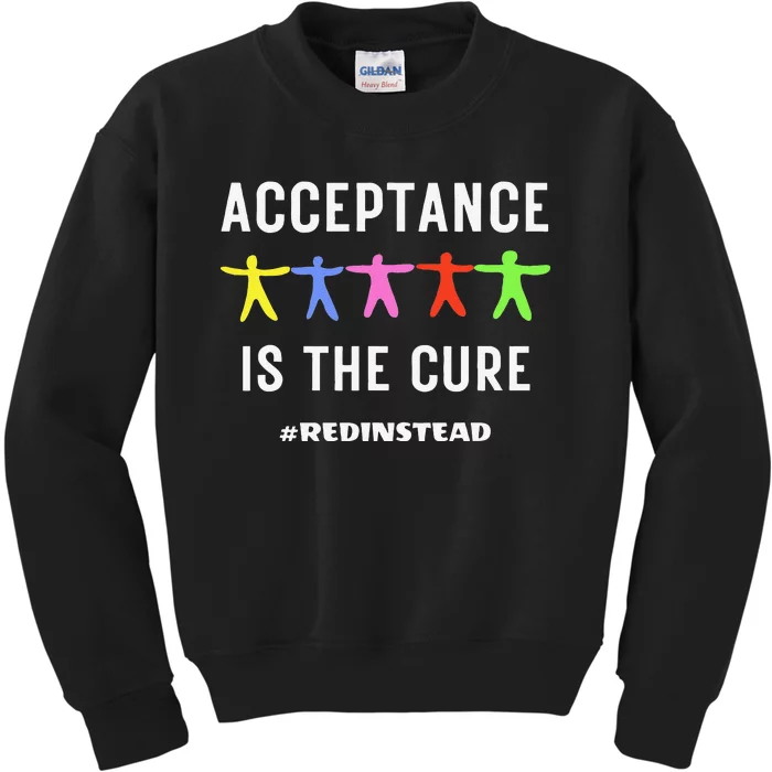 Autism Awareness Wear Red Instead In April REDinstead Kids Sweatshirt