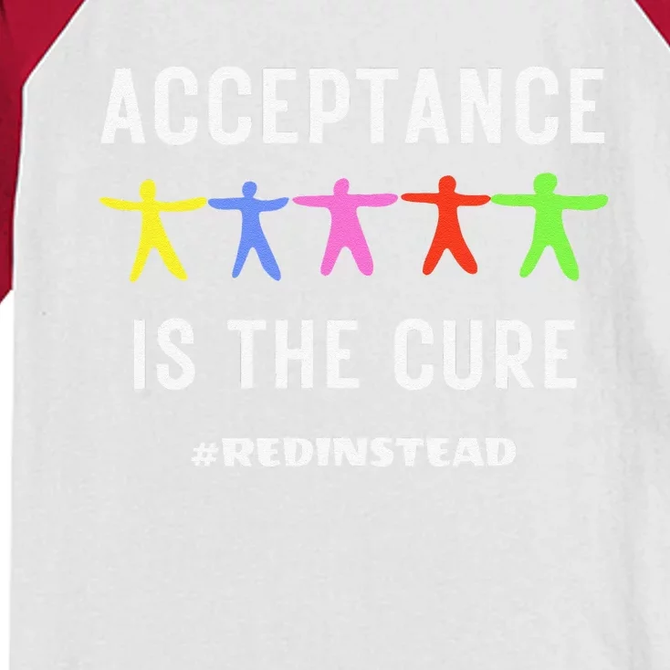 Autism Awareness Wear Red Instead In April REDinstead Kids Colorblock Raglan Jersey