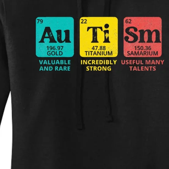 Autism Awareness Women Elements Periodic Table Women's Pullover Hoodie