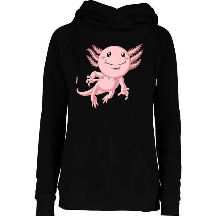 Axolotl Womens Funnel Neck Pullover Hood