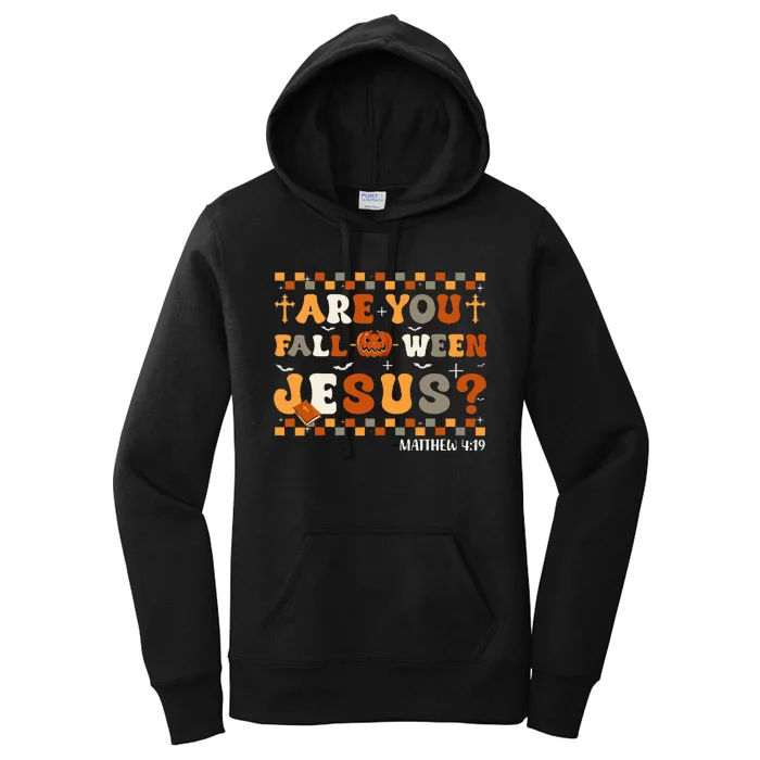 Autumn Are You Falloween Jesus Christian Halloween Women's Pullover Hoodie