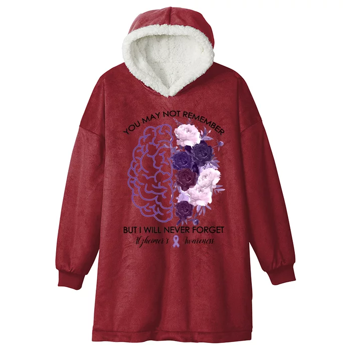 AlzheimerS Awareness You May Not Remember Hooded Wearable Blanket