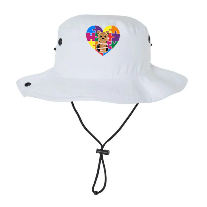 Autism Awareness Yorkie Heart ValentineS Day Puzzle Piece Gift Legacy Cool Fit Booney Bucket Hat