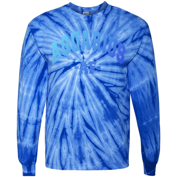 Aquarius Astrology Zodiac Sign Decorations Gift Tie-Dye Long Sleeve Shirt