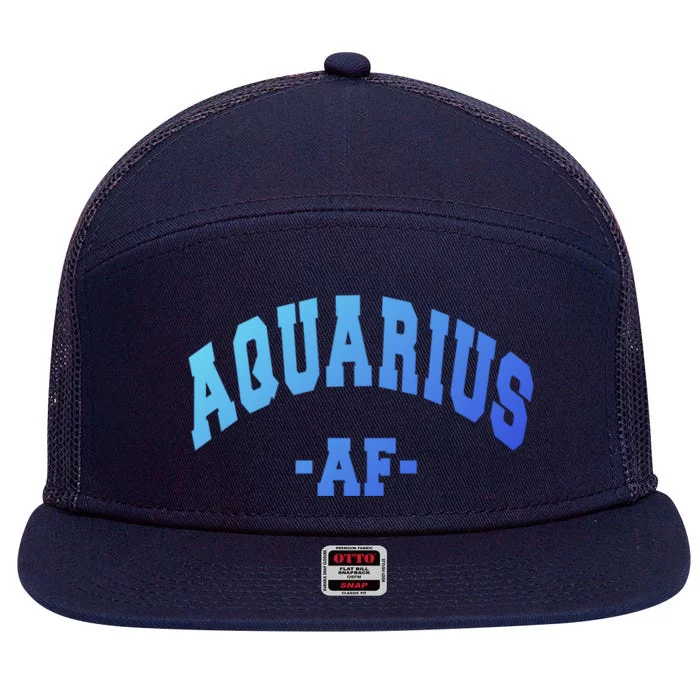 Aquarius Astrology Zodiac Sign Decorations Gift 7 Panel Mesh Trucker Snapback Hat