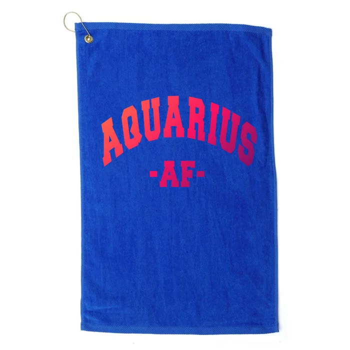 Aquarius Astrology Zodiac Sign Decorations Gift Platinum Collection Golf Towel