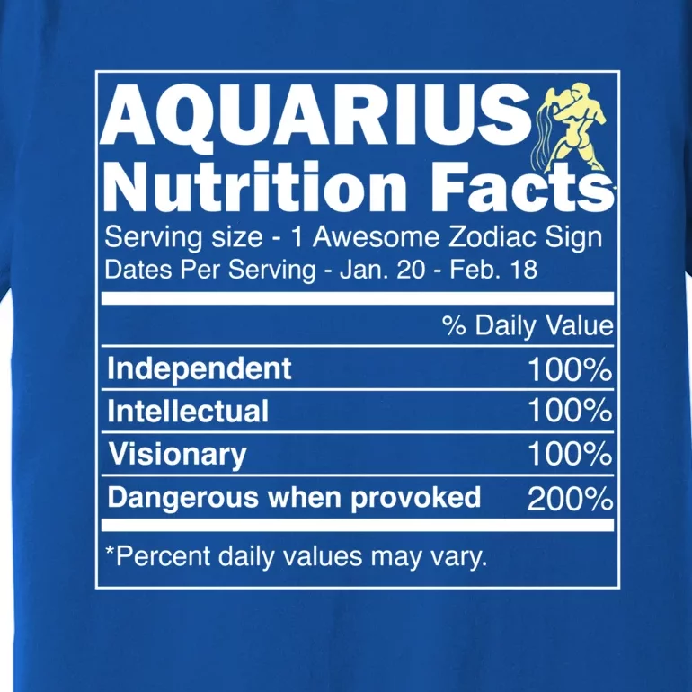 Aquarius Astrology Zodiac Horoscope Birthday Gift Premium T-Shirt