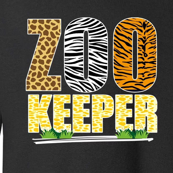 African Animals Zebra Giraffe Zookeeper Zoo Keeper Toddler Sweatshirt