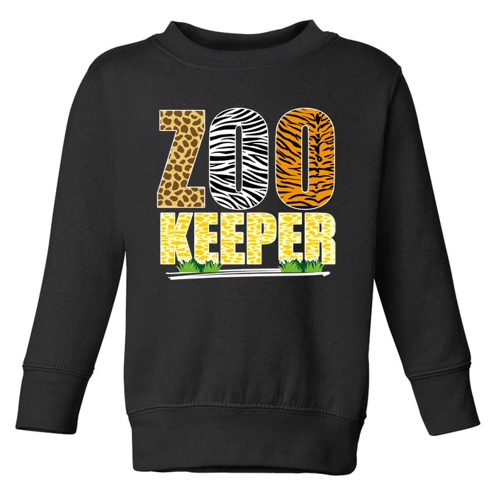 African Animals Zebra Giraffe Zookeeper Zoo Keeper Toddler Sweatshirt