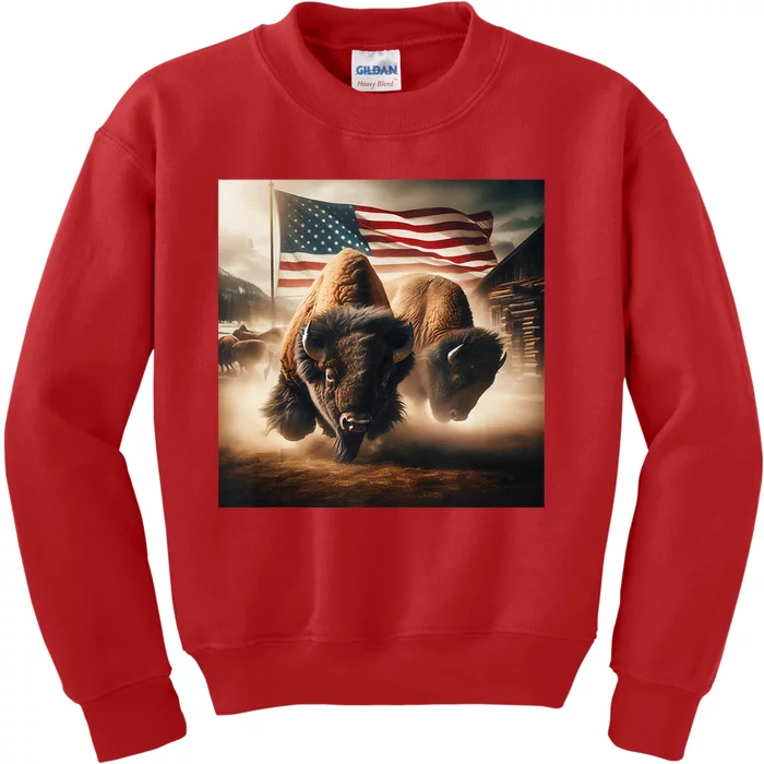 American Buffalo 1 Kids Sweatshirt