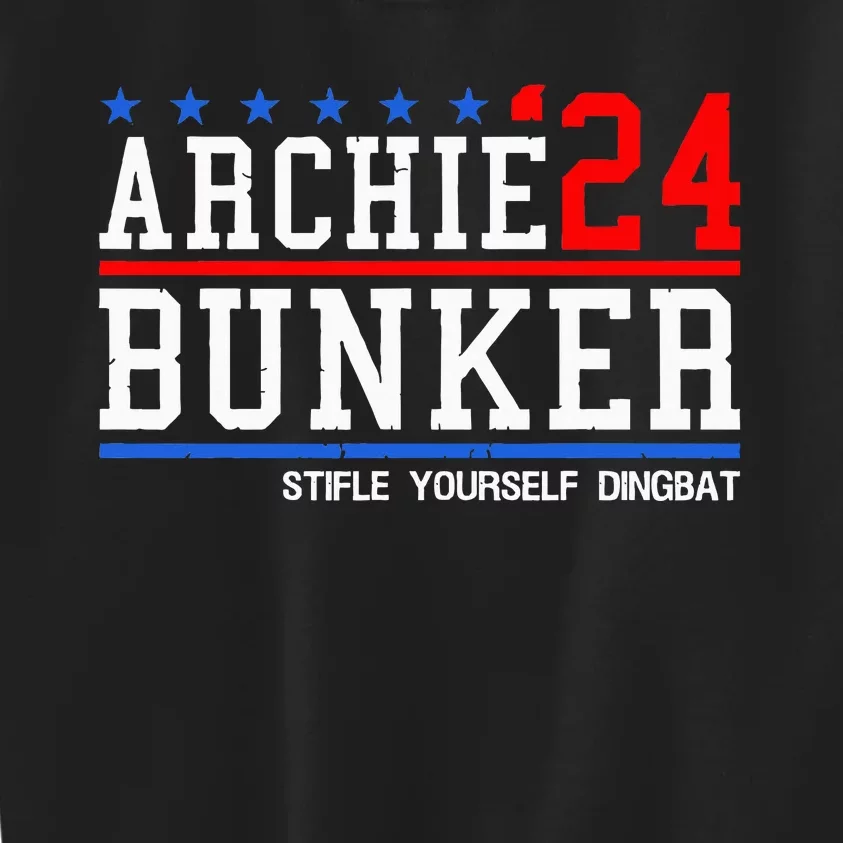 Archie Bunker 24 For President 2024 Kids Sweatshirt