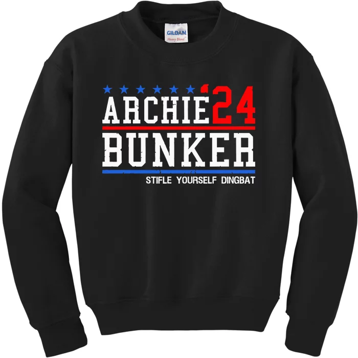 Archie Bunker 24 For President 2024 Kids Sweatshirt